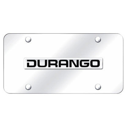 Chrome Name on Chrome License Plate - Officially Licensed for Dodge Durango