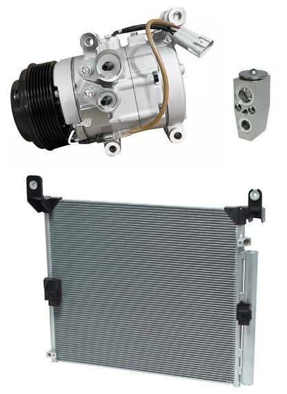 AC Compressor Kit With Condenser Replacement for Toyota Tacoma 2.7L (2005–2015)