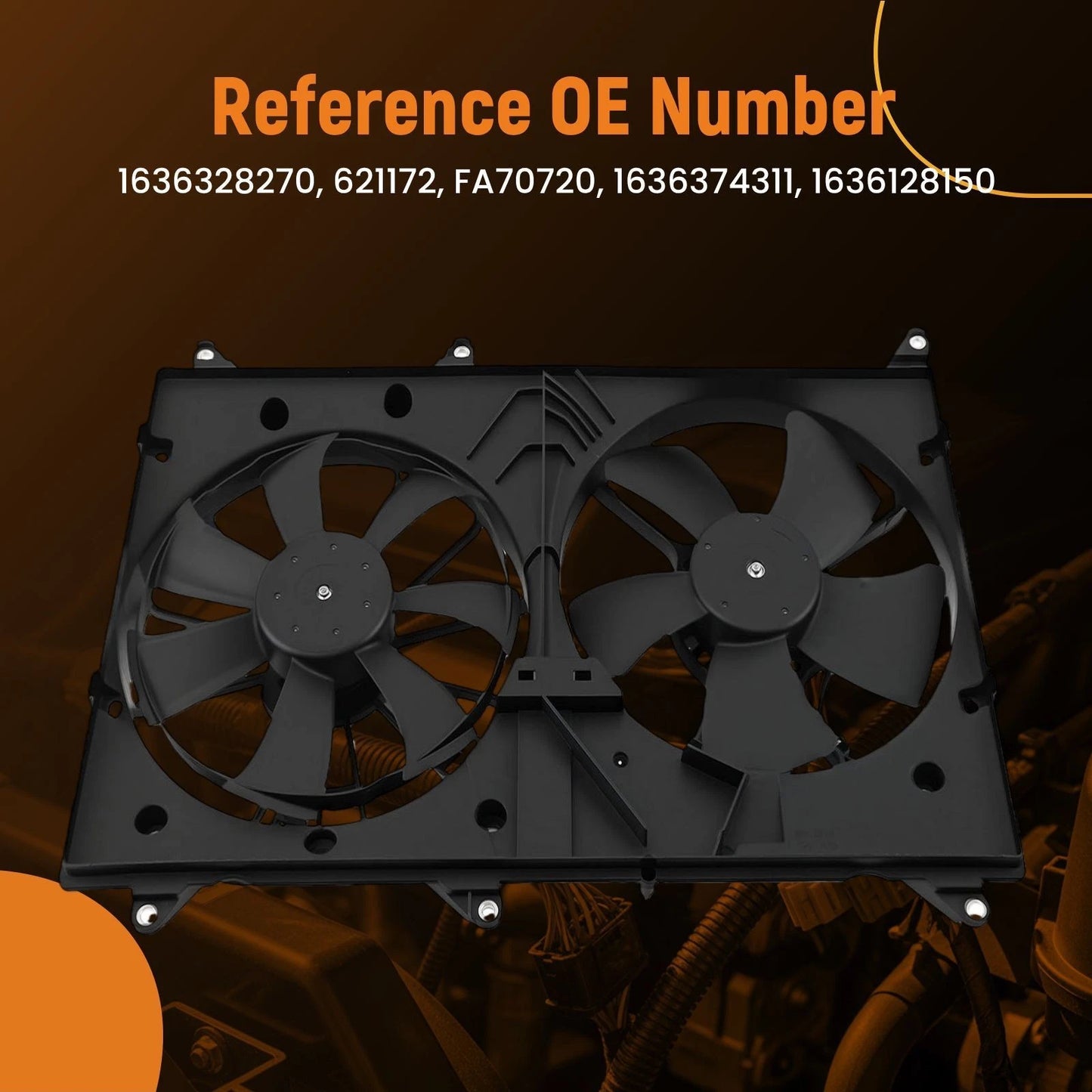 Dual Electric Radiator Cooling Fan for Toyota Highlander (2001–2007)