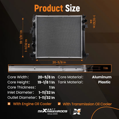 Aluminum Core Radiator for Cadillac ATS CTS (2016–2018) 3.6L AT/MT