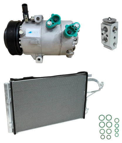 AC Compressor Kit with Condenser for Hyundai Elantra GT 1.8L (2013)