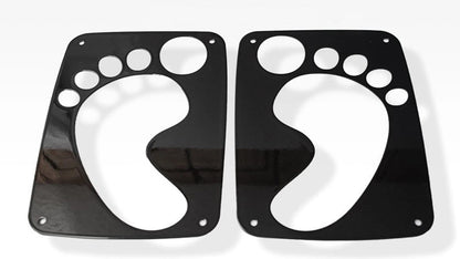 Footprint Tail Light Covers Black Powder Coated Stainless for Jeep Wrangler (2018–2018)