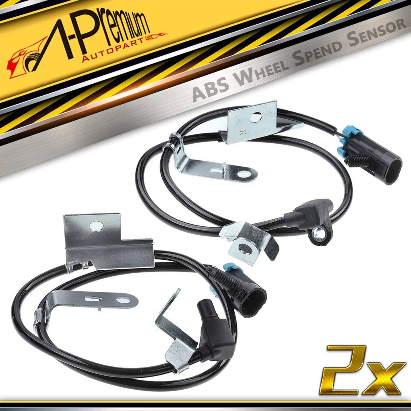 2X Front ABS Wheel Speed Sensor for Chevrolet K2500 K3500 (1990–2000)