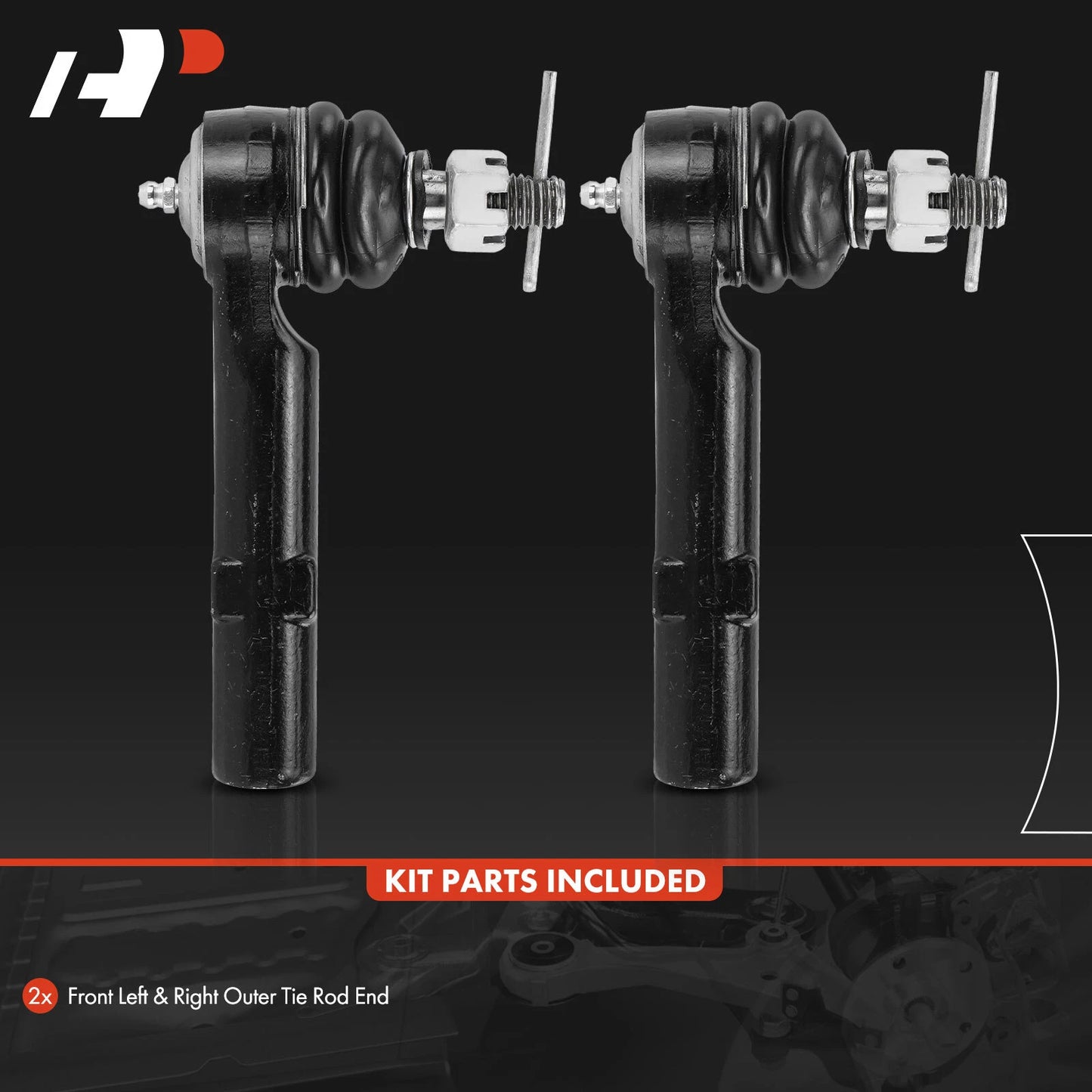 2X Front Outer Tie Rod End for Chevy Silverado 1500 (2009–2013)