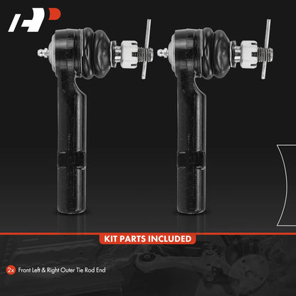 2X Front Outer Tie Rod End for Chevy Silverado 1500 (2009–2013)