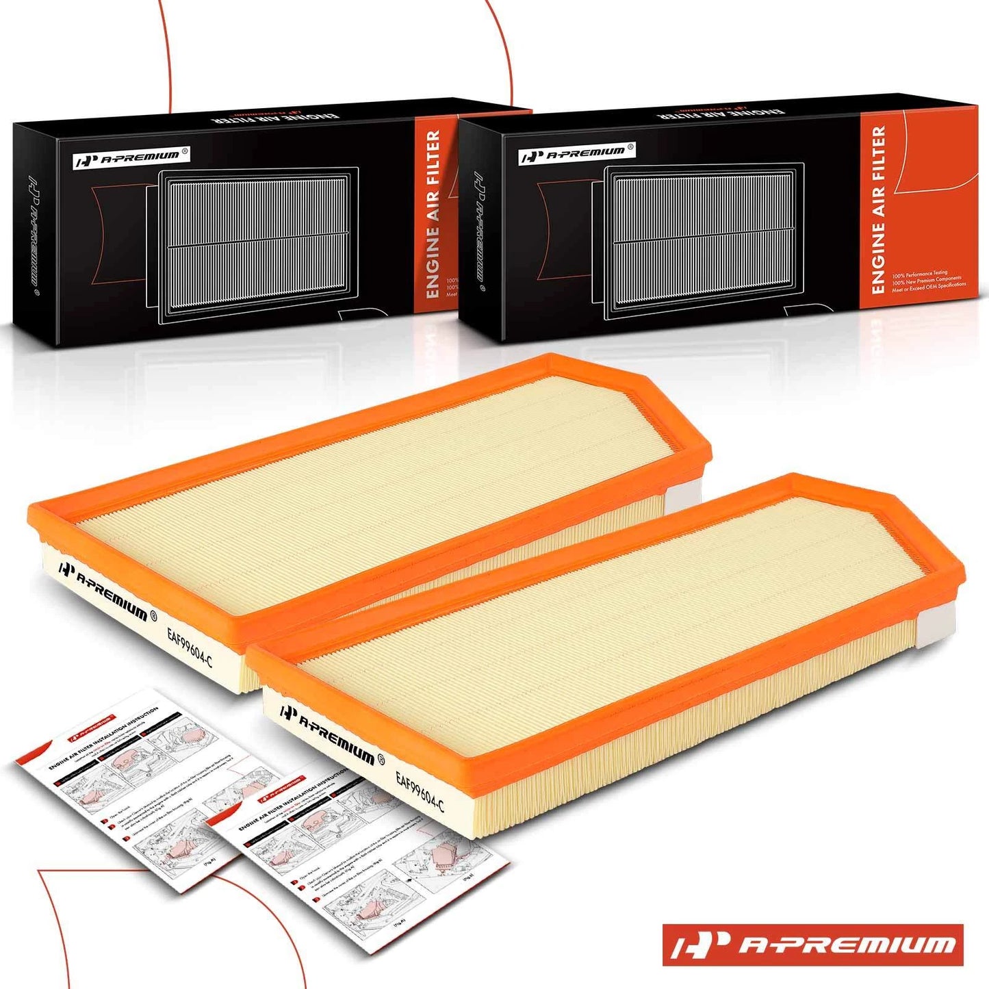 2X Engine Air Filter for Mercedes-Benz E450 (2021–2023) E53 AMG (2019–2022) GLE450