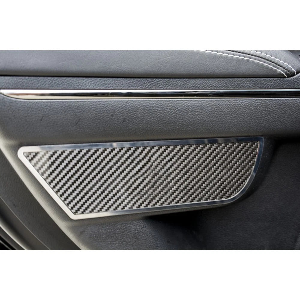 Carbon Fiber Rear Door Badges with Polished Trim for Dodge Charger (2011–2013)