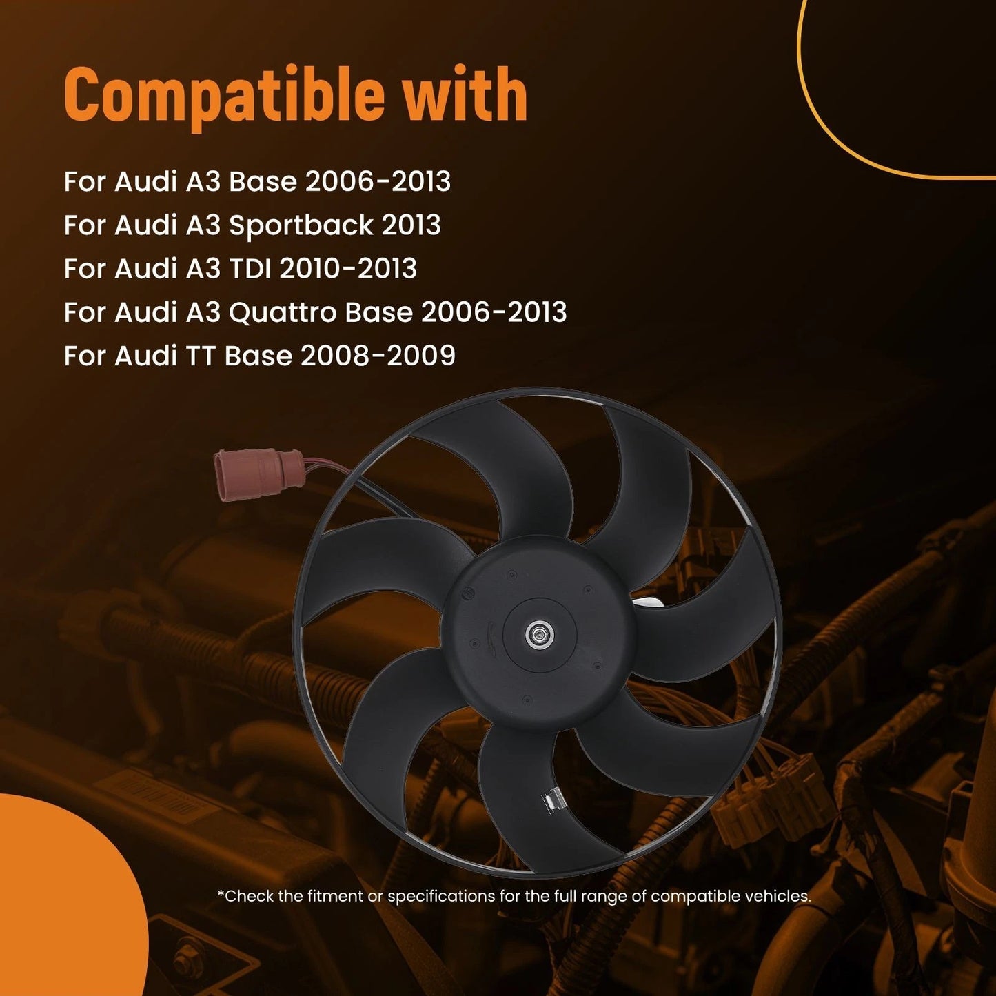 Cooling Fan for Audi A3 Quattro & TT Quattro (2006–2015) Right