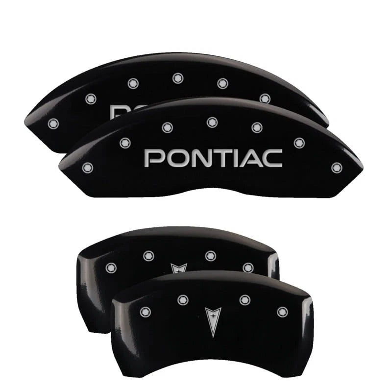 Caliper Covers Front Black Pontiac Arrow Logo for 2006–2009 Pontiac Solstice by MGP