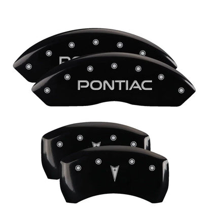Caliper Covers Front Black Pontiac Arrow Logo for 2006–2009 Pontiac Solstice by MGP