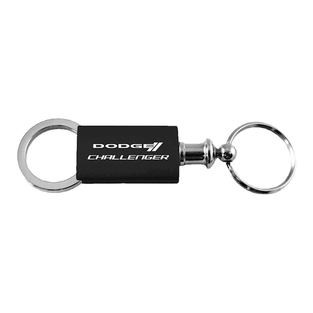 Black Anodized Aluminum Valet Keychain -Officially Licensed for Dodge Challenger