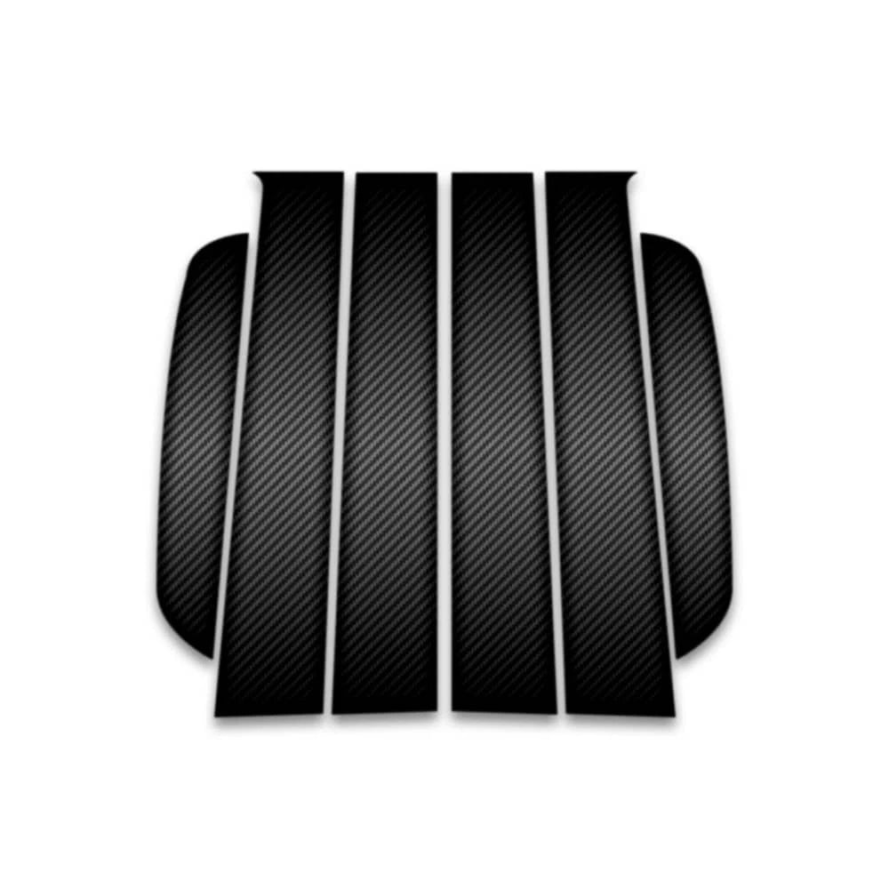 6pc Carbon Fiber Pillar Post Covers for 2019-2023 Ford Ranger Super Crew