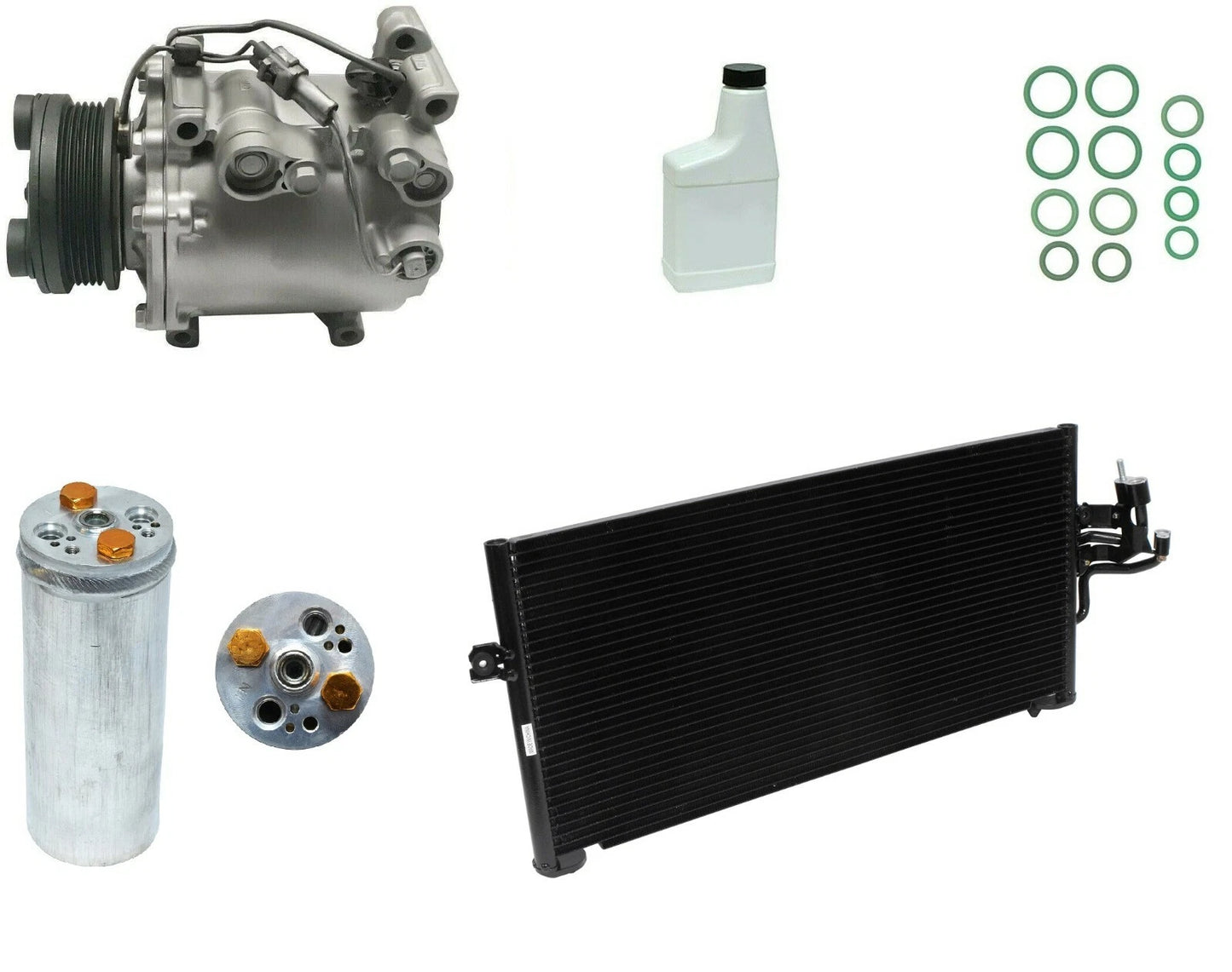 AC Compressor Kit with Condenser Replacement for Complete Range (GG483) (—)