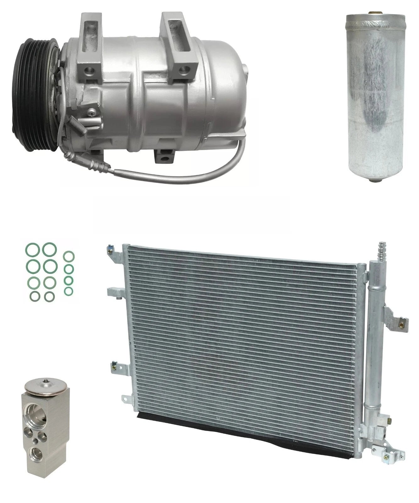 AC Compressor Kit with Condenser for Volvo S60 2.4L 2.5L (2008–2014)