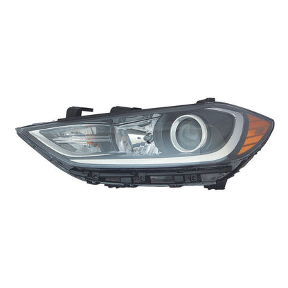 Driver Side Halogen Headlight Assembly w/o LED Daytime Running Lamps in Bumper