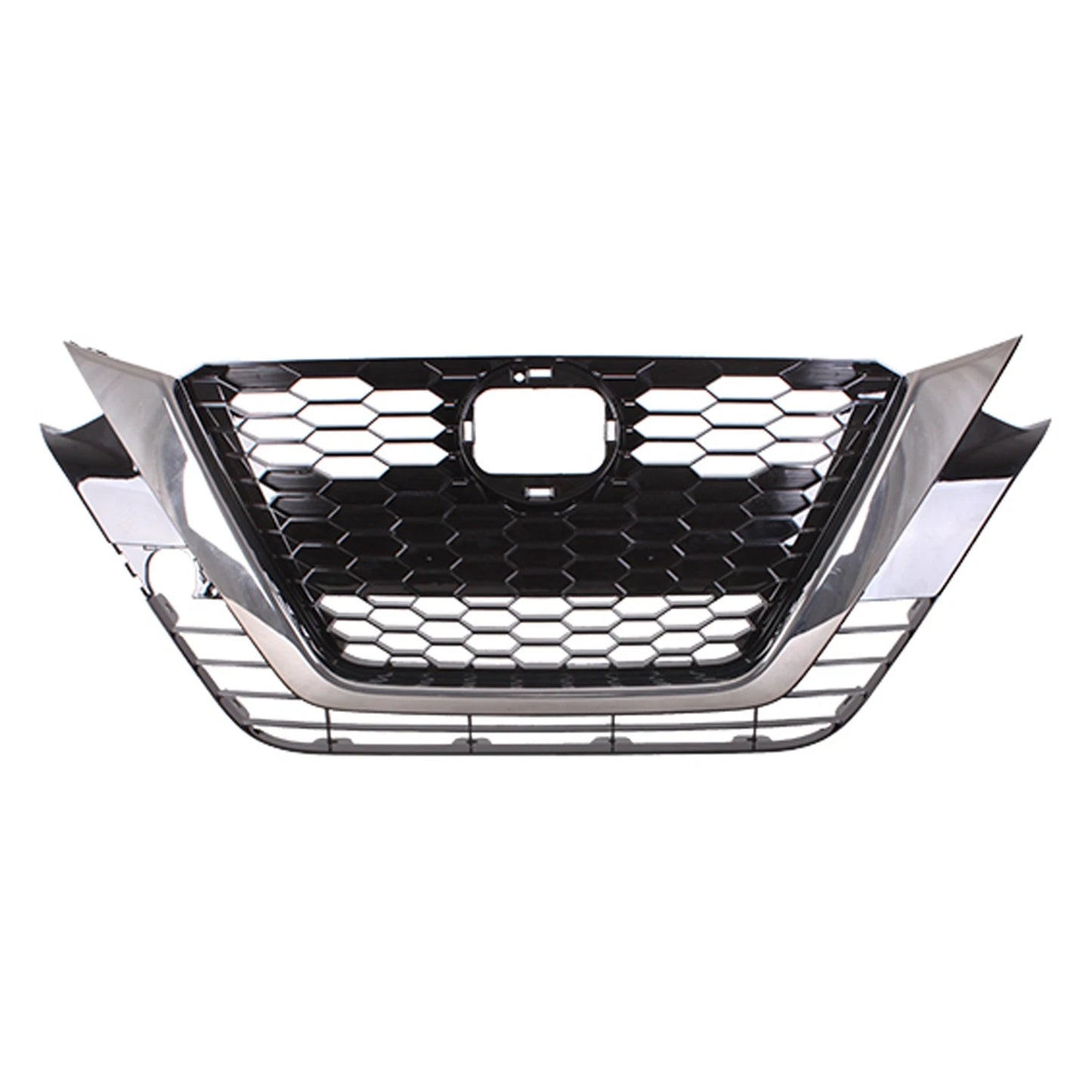 Replacement Black/Smoked Painted ABS Plastic Front Grille w/Smoked Molding