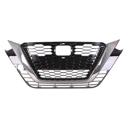 Replacement Black/Smoked Painted ABS Plastic Front Grille w/Smoked Molding