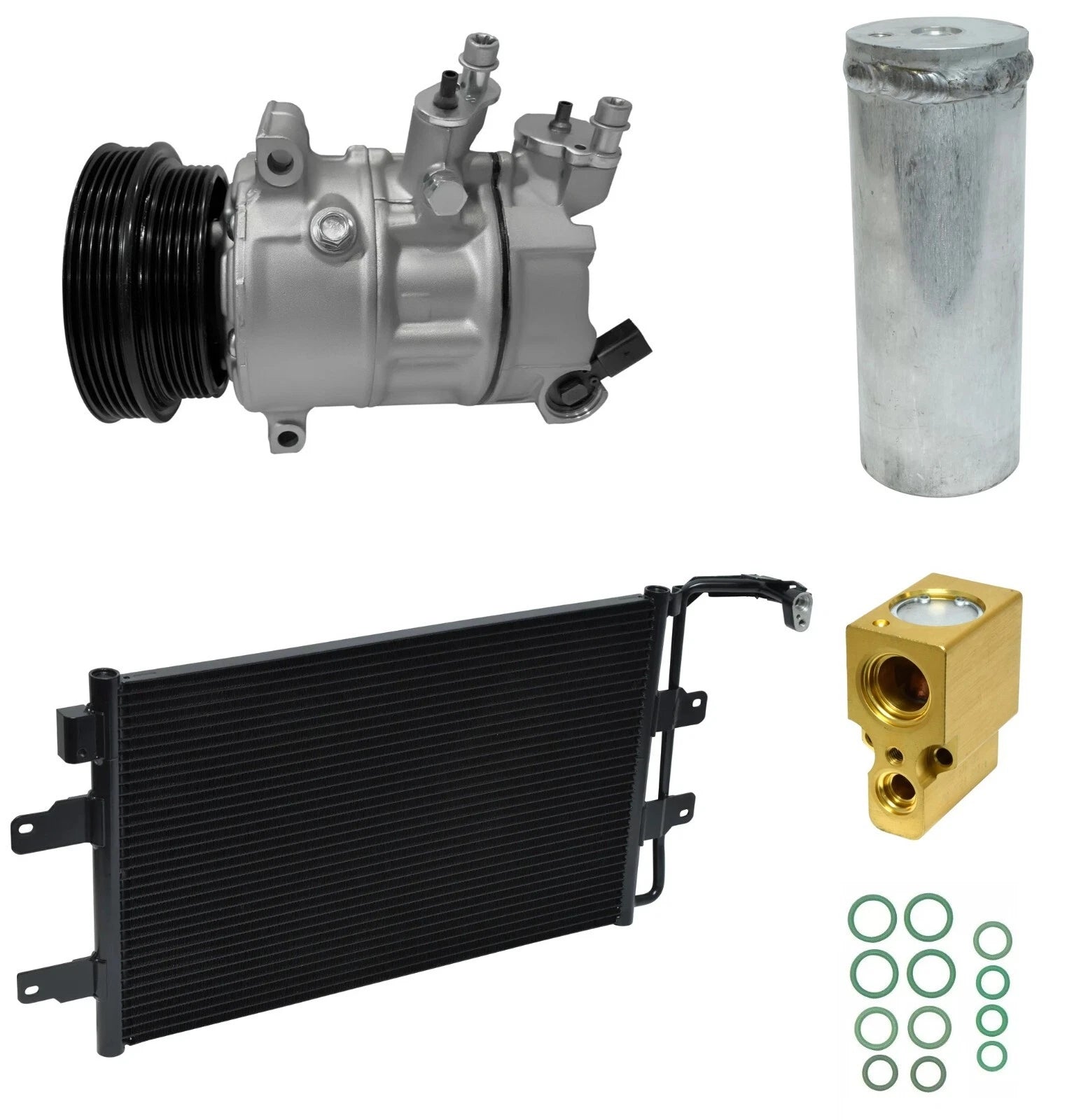 A/C Compressor Kit with Condenser for Volkswagen Beetle 2.5L (2009–2010)