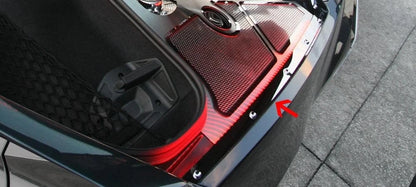 2pc Polished Stainless Fender Caps w Red LED for 2020-2021 Corvette