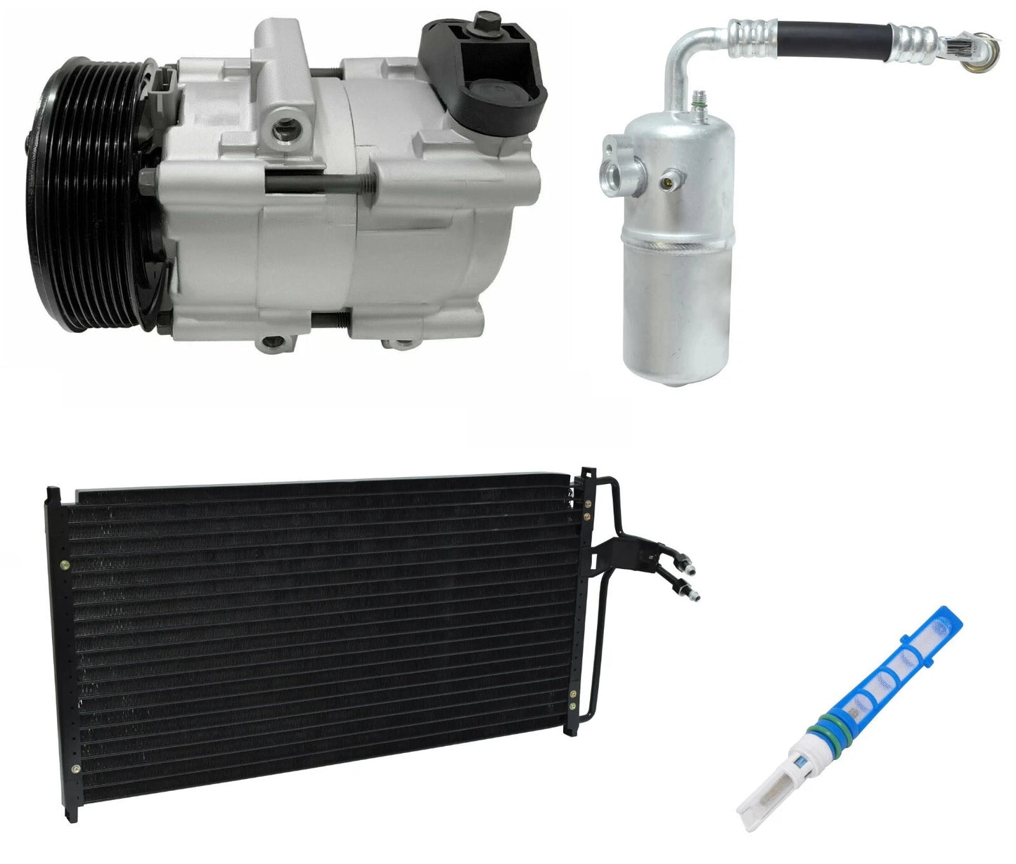 AC Compressor Kit With Condenser for Ford F-150 F-250 (1998–2003)