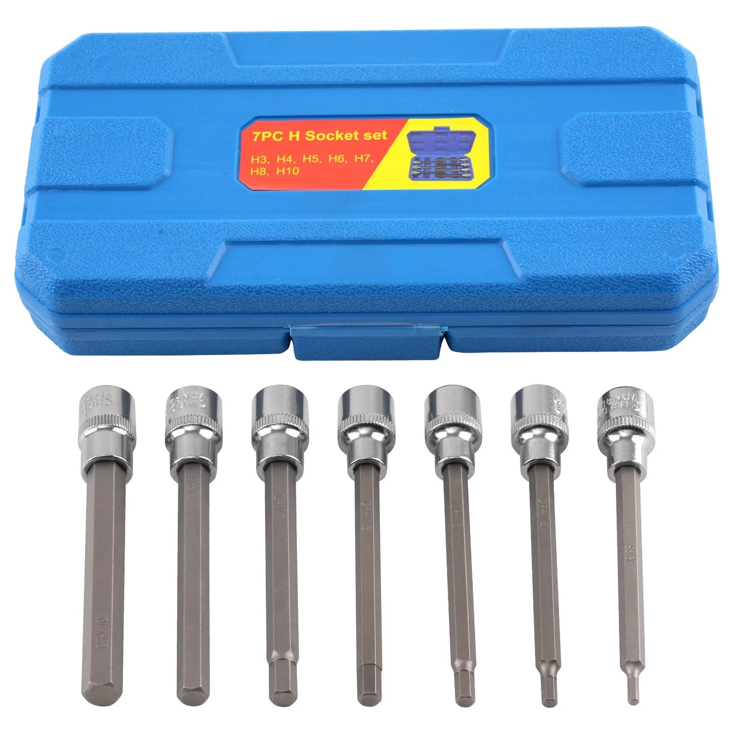 3/8 Drive Metric Hex Socket Set for CRV Steel (3-10mm) (2010–2010)