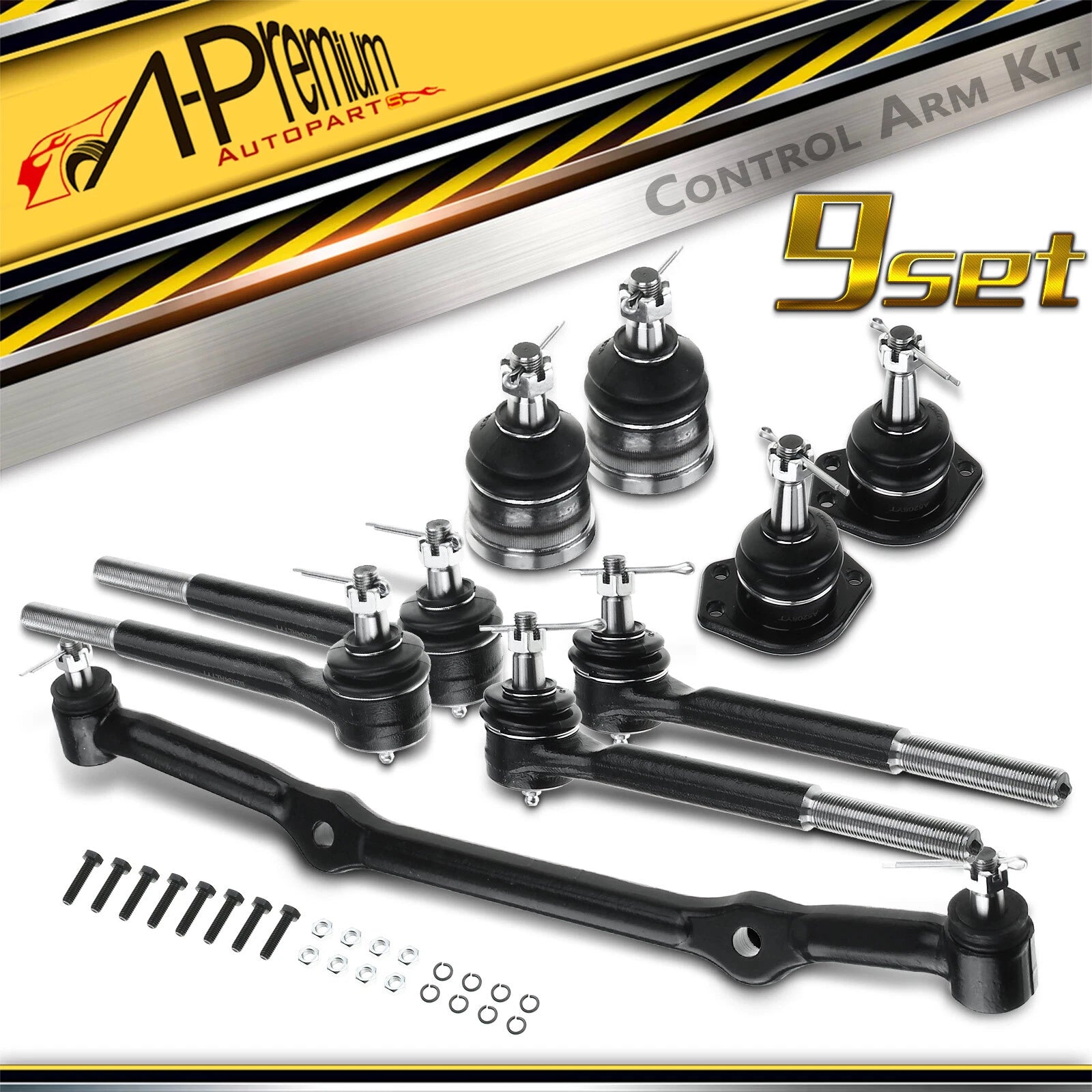 9x Tie Rod End Center Link for Chevy S10 Blazer GMC S15 (1983–2005)