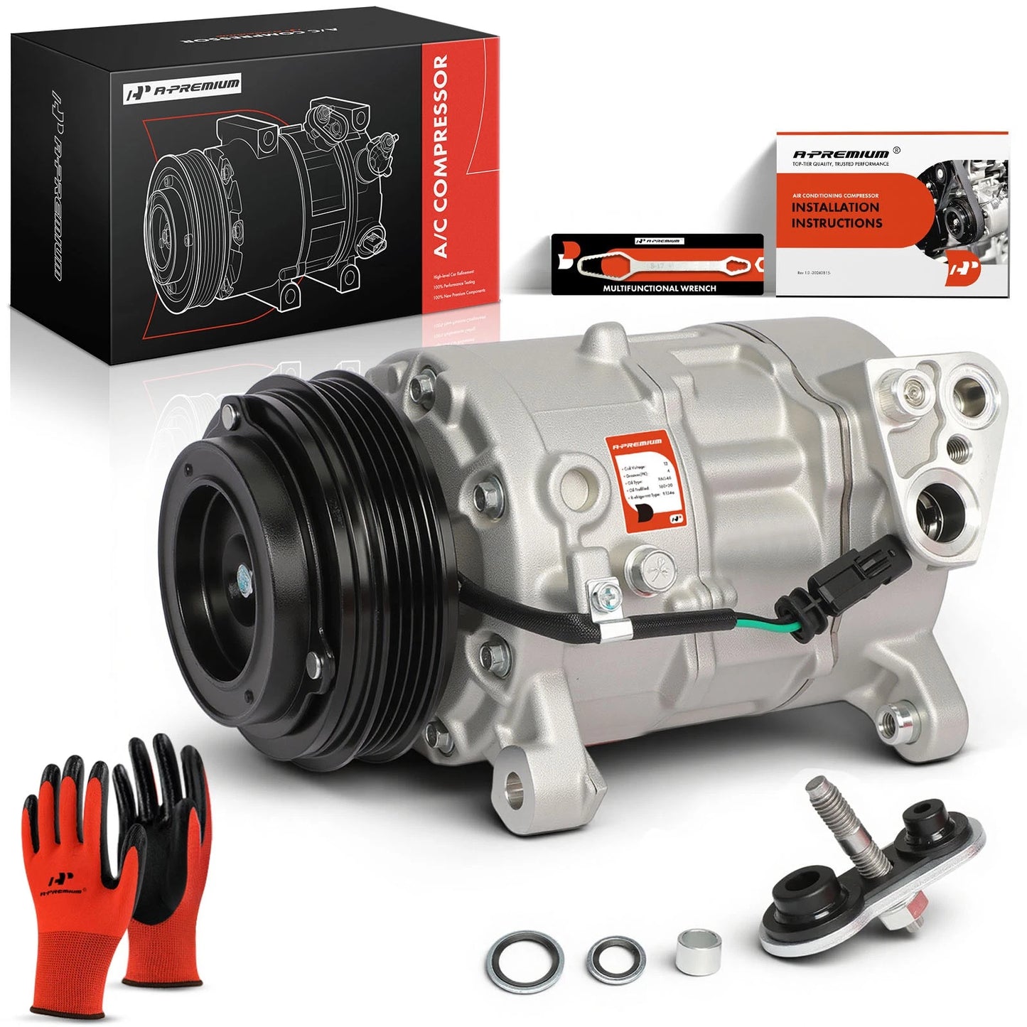A/C Compressor with Clutch for Chevy Tahoe GMC Yukon (2015–2020)