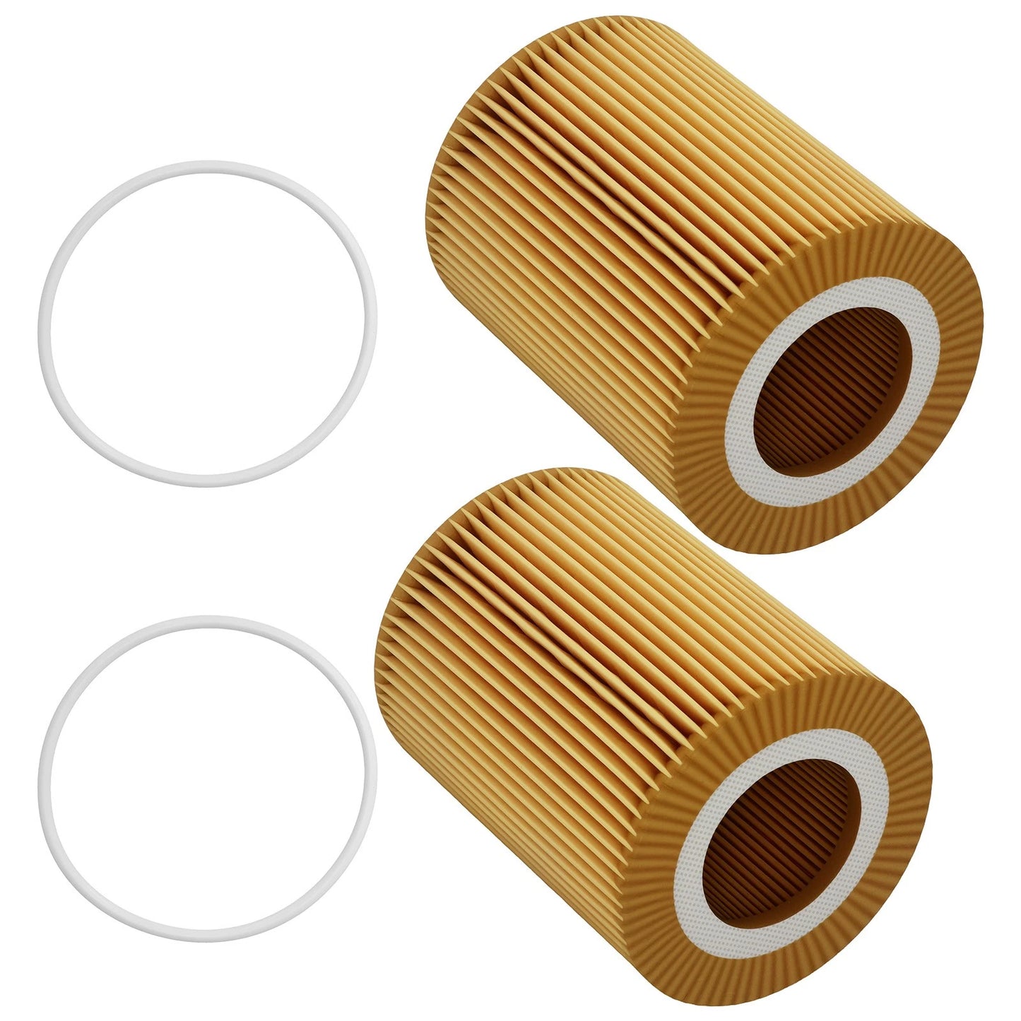 2PCS Oil Filter Kit for Volvo S60 V60 XC60 (2010–2016) and LR2 (2012–2015)