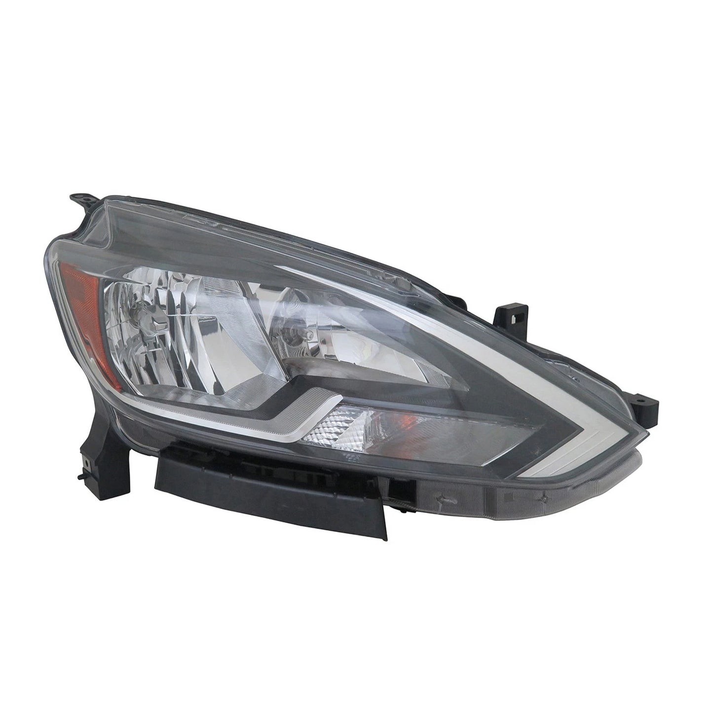 Halogen Headlight Assembly Passenger Side Replacement for Nissan Sentra (2016–2019)