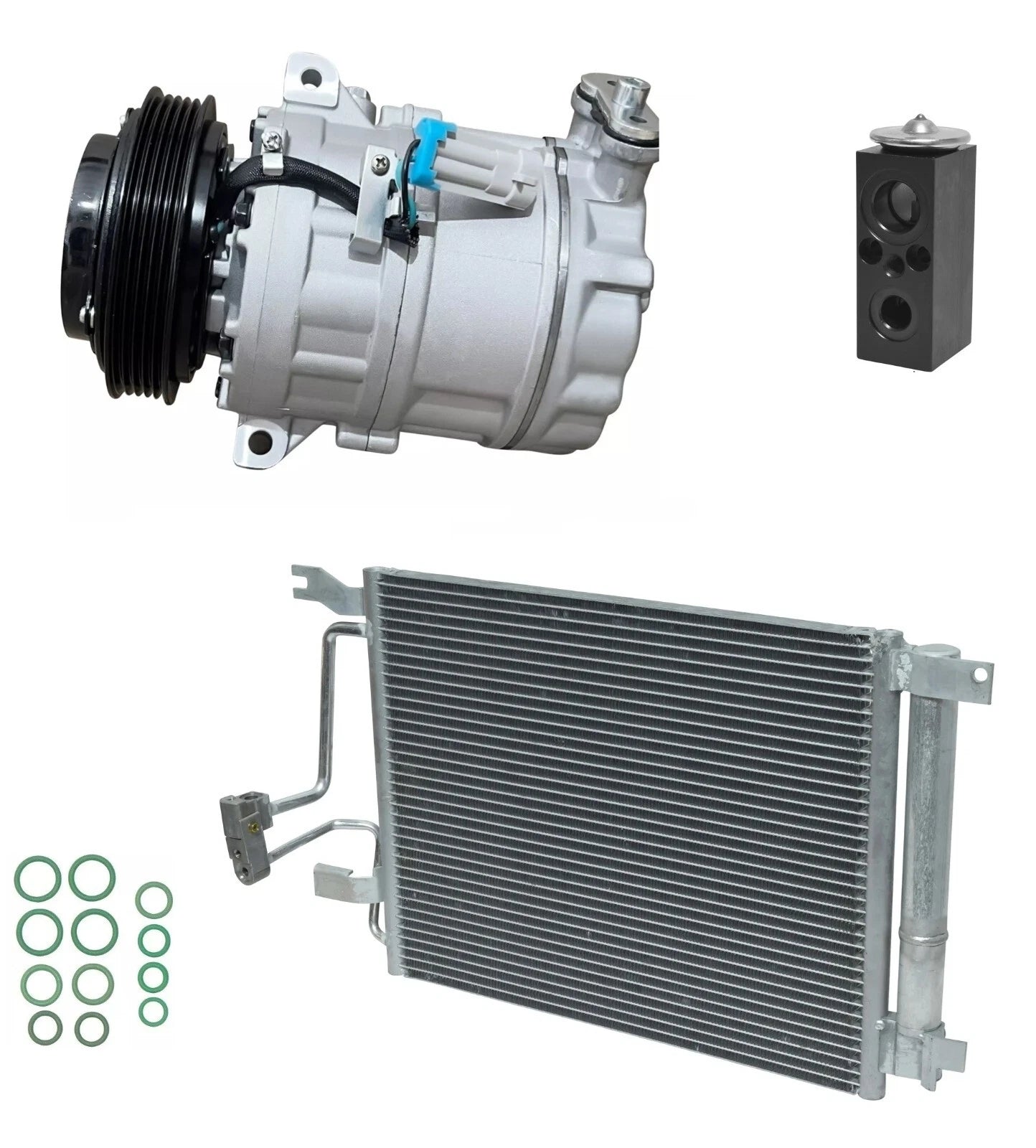 AC Compressor Kit With Condenser for Saturn Sky 2.4L (2007–2009)