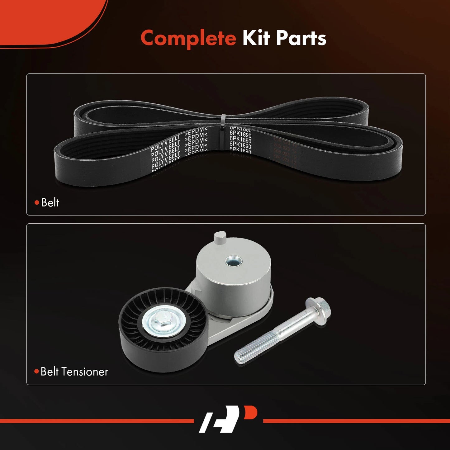 2X Serpentine Belt Drive Component Kit for Chevrolet S10 (1994–2004)