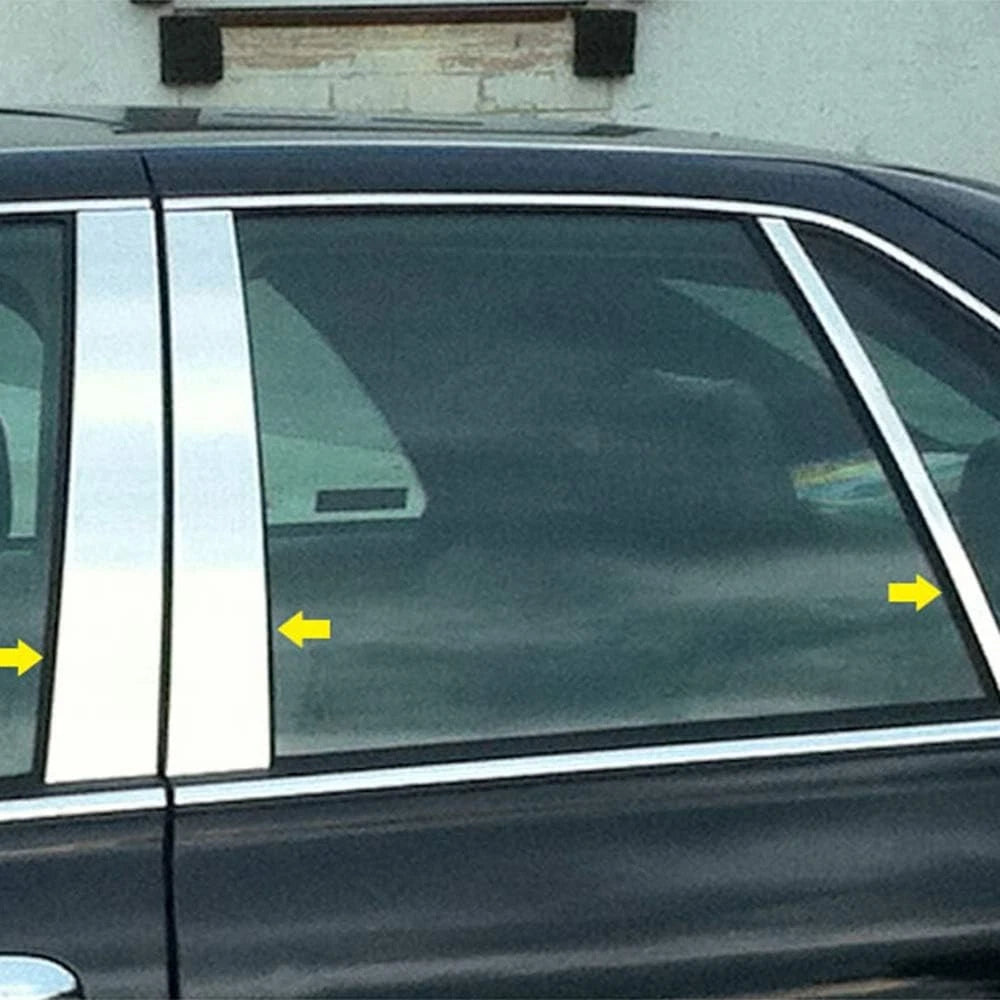 Luxury FX Chrome Pillar Post Trim 6pc for Cadillac Seville (1998–2004)