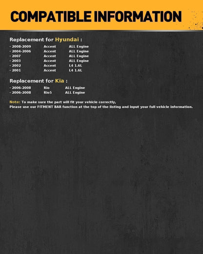 Brake Parts for Kia Rio 2006–2008, Hyundai Accent 2004–2006, 2008–2009