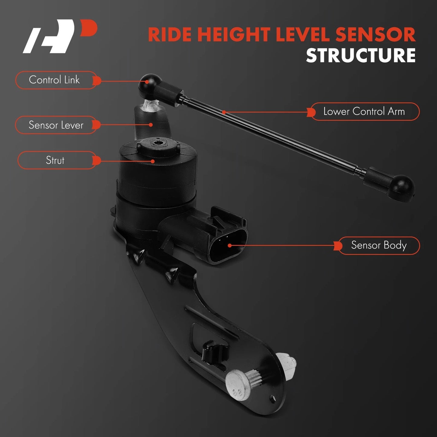 2X Front Side Ride Height Level Sensor for Chevy Silverado 1500 (2014–2019)