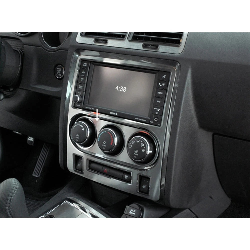 A/C Control Trim Plate Brushed Stainless Steel for Dodge Challenger (2008–2014)