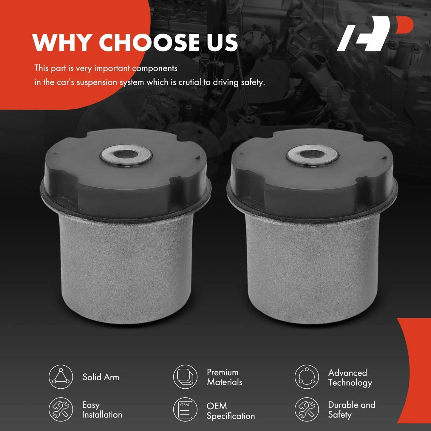 2X Rear Lower Control Arm Bushing for Chevrolet HHR Cobalt (2005–2010)
