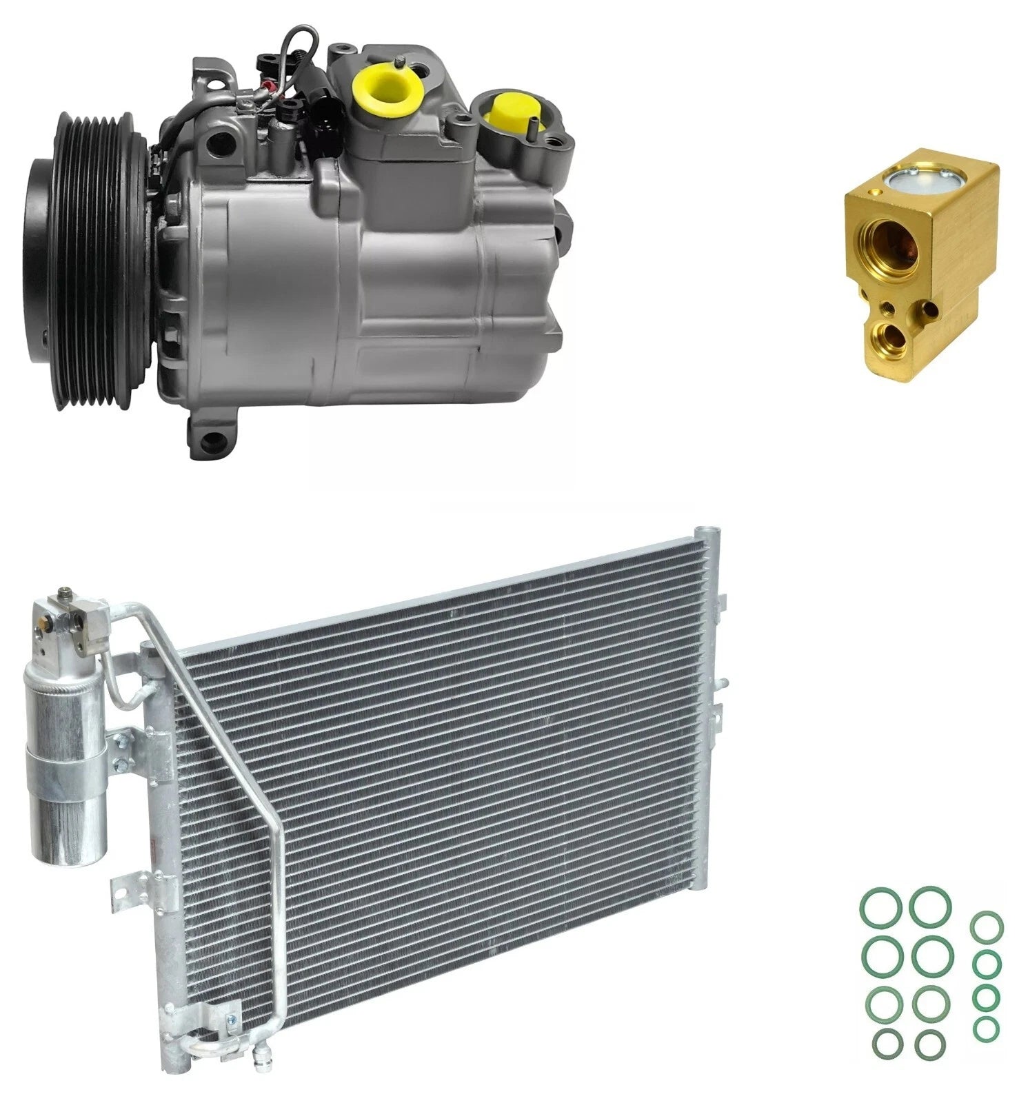 AC Compressor Kit With Condenser for Saab 9-5 2.3L Turbo (2008–2009)