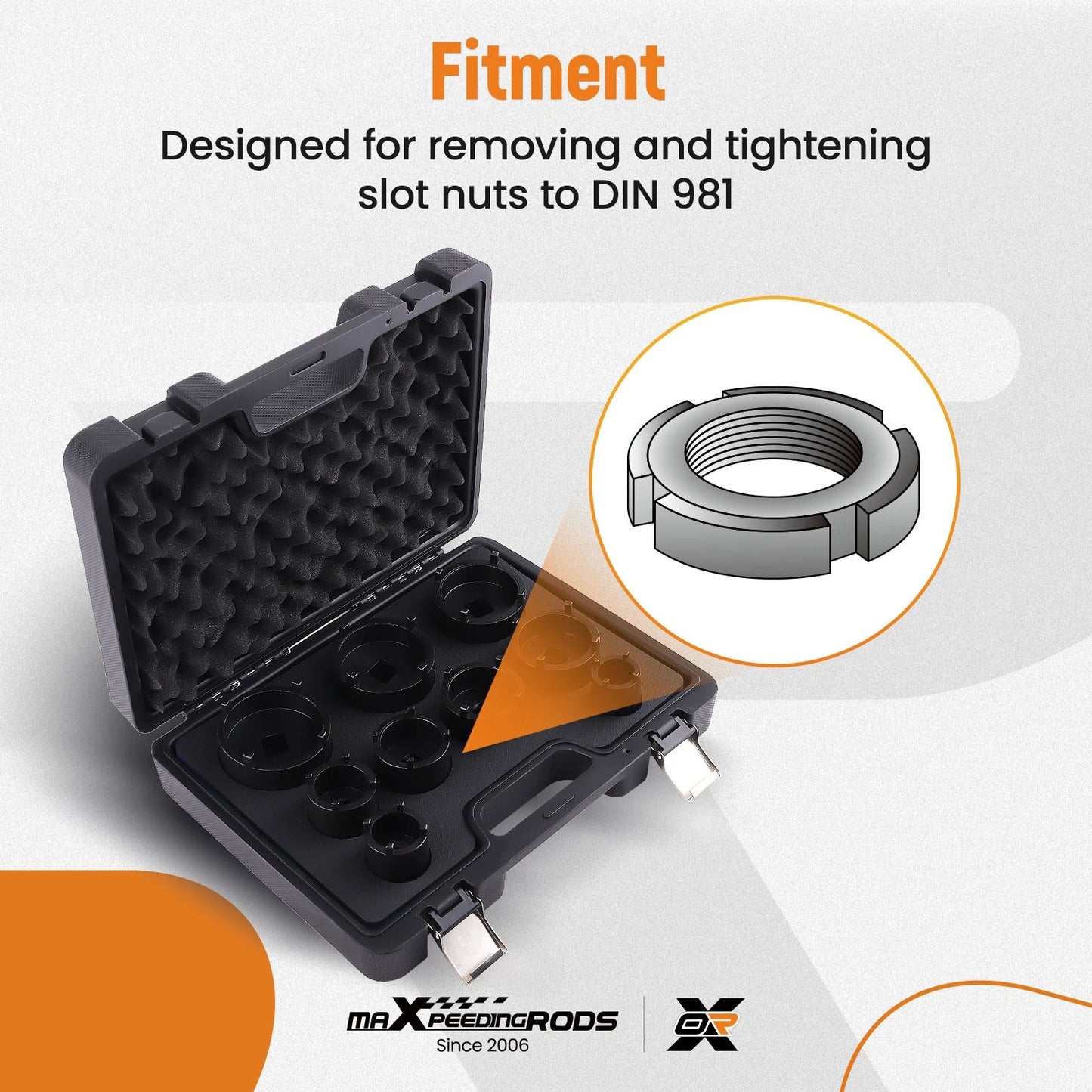 Grooved Lock Nuts Socket Set for KM4–KM12 (2014–2021)