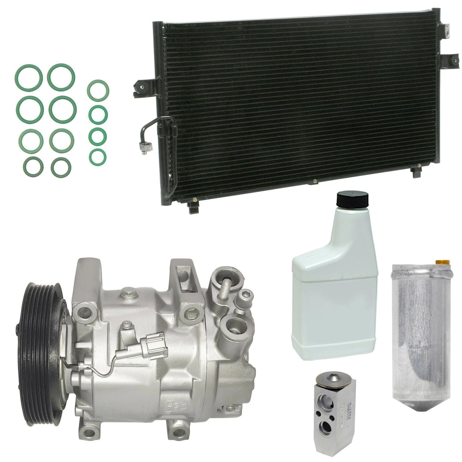 AC Compressor Kit with Condenser for Nissan Navara (2005–2015)