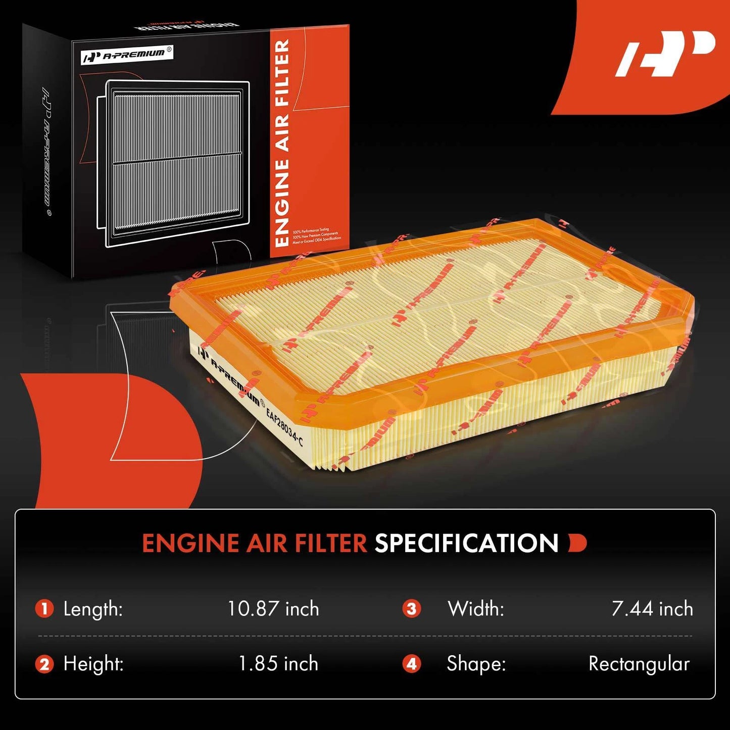 2X Engine Air Filter for Mercedes-Benz A220 A250 (2019–2022)