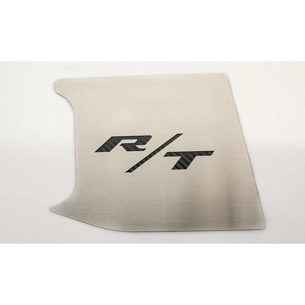 ABS Top Plate w/Orange C-Fiber 'R/T' Inlay for 2015-19 Challenger fits OEM Cover