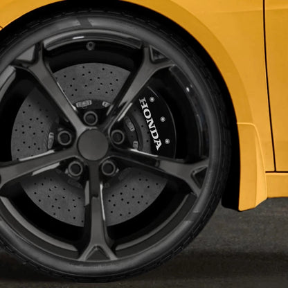 Black Caliper Covers Set of 4 Engraved 'Honda/H Logo' for 18-25 Honda Accord LX