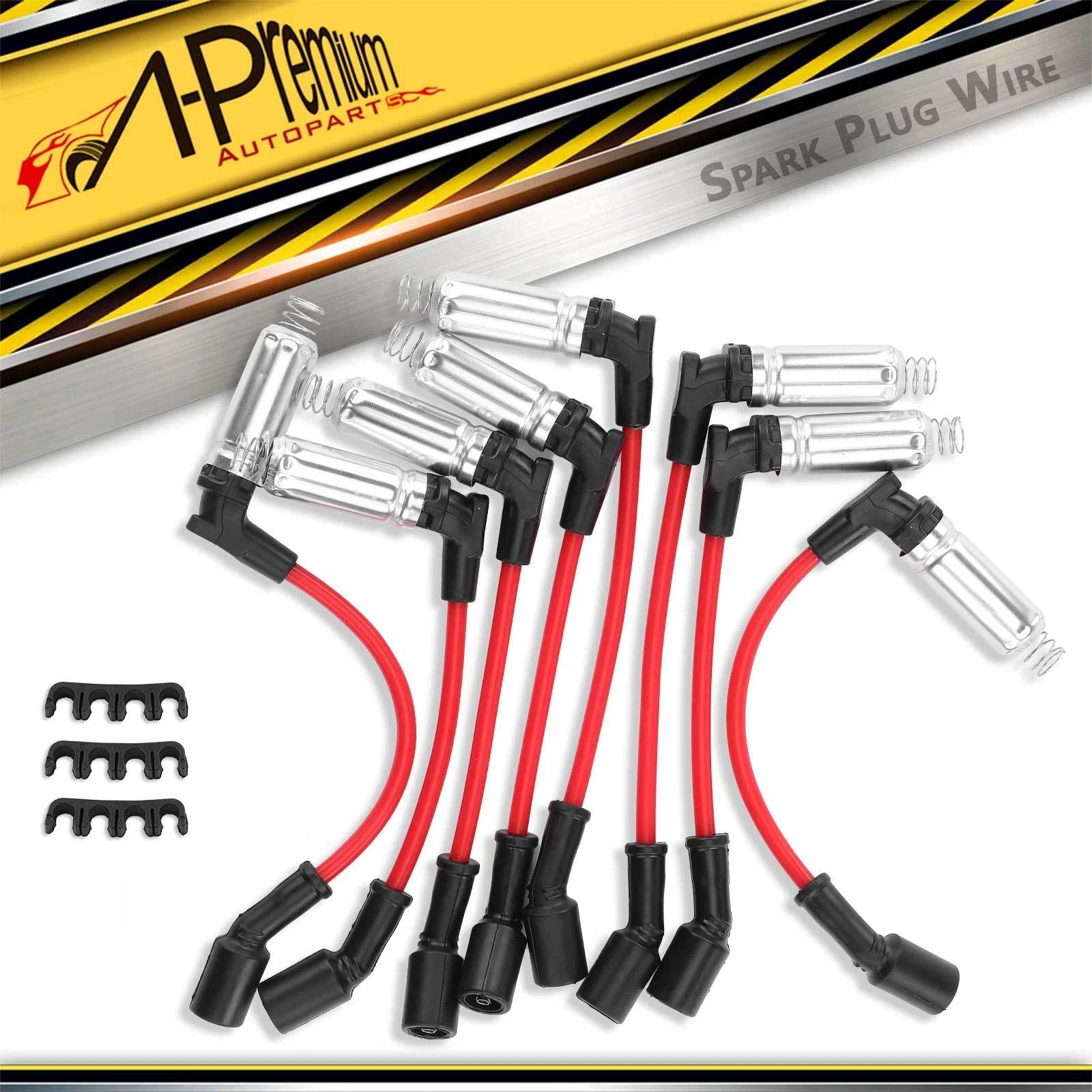 8x Spark Plug Wire Set for Chevrolet Silverado 1500 (1999–2023)