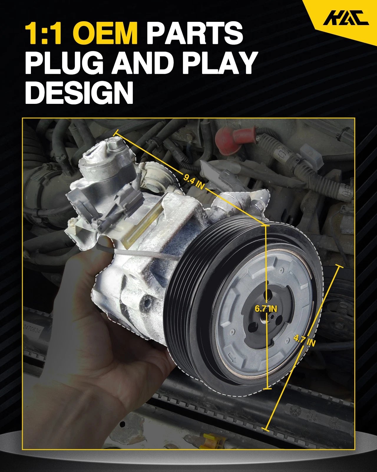 AC Compressor Clutch for Hyundai Santa Fe Sport Kia Sorento (2013–2018)