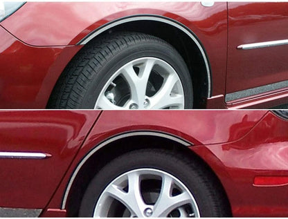 4pc Luxury FX Chrome Fender Trim w/Gasket & Adhesive for 2004-2009 Mazda 3