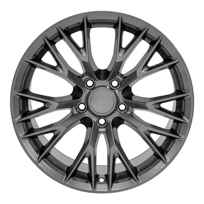 18 Inch Gunmetal Rear Wheel Replacement for 1988-2004 Chevy Corvette
