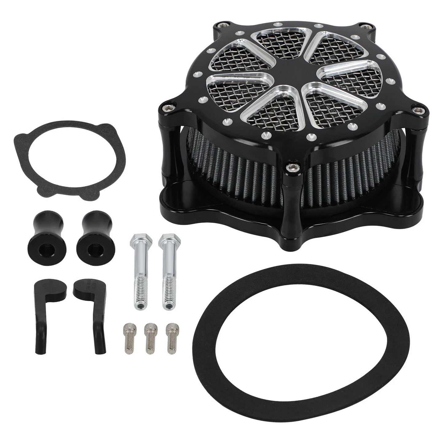 Air Filter System for Harley Dyna Softail (2000–2017) Aluminum Black