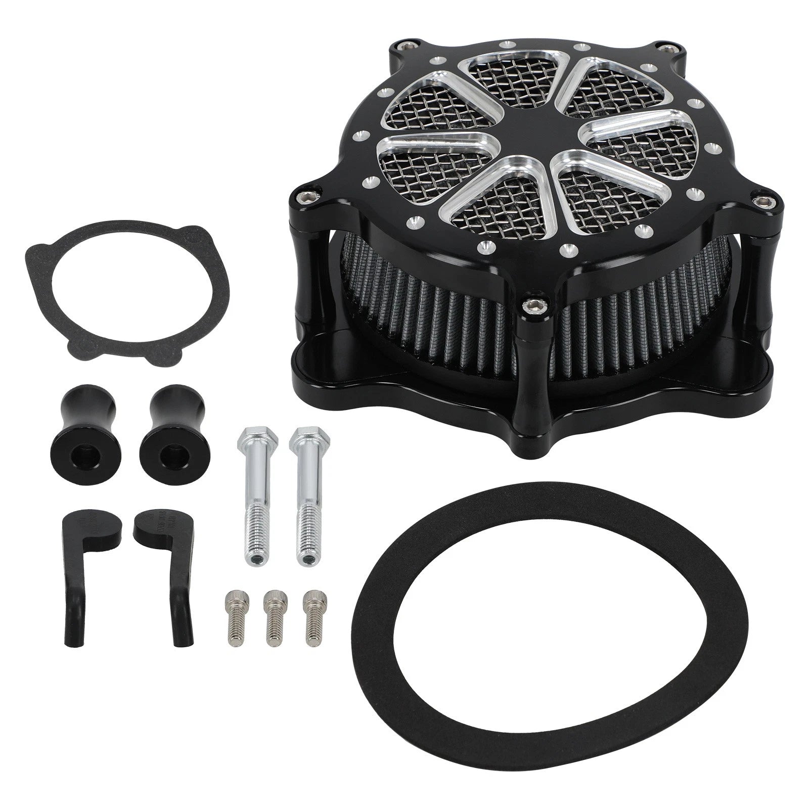 Air Filter System for Harley Dyna Softail (2000–2017) Aluminum Black
