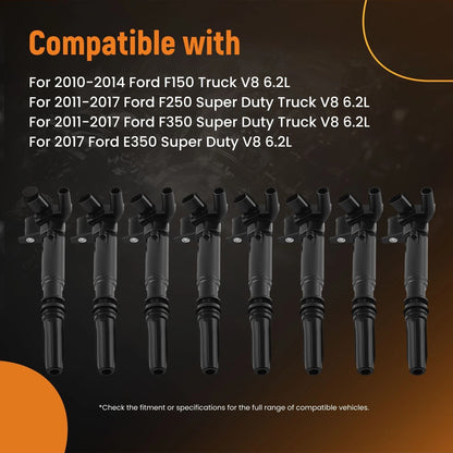Ignition Coil Set for Ford F-150 F250 F350 E-350 6.2L V8 (2011–2016)