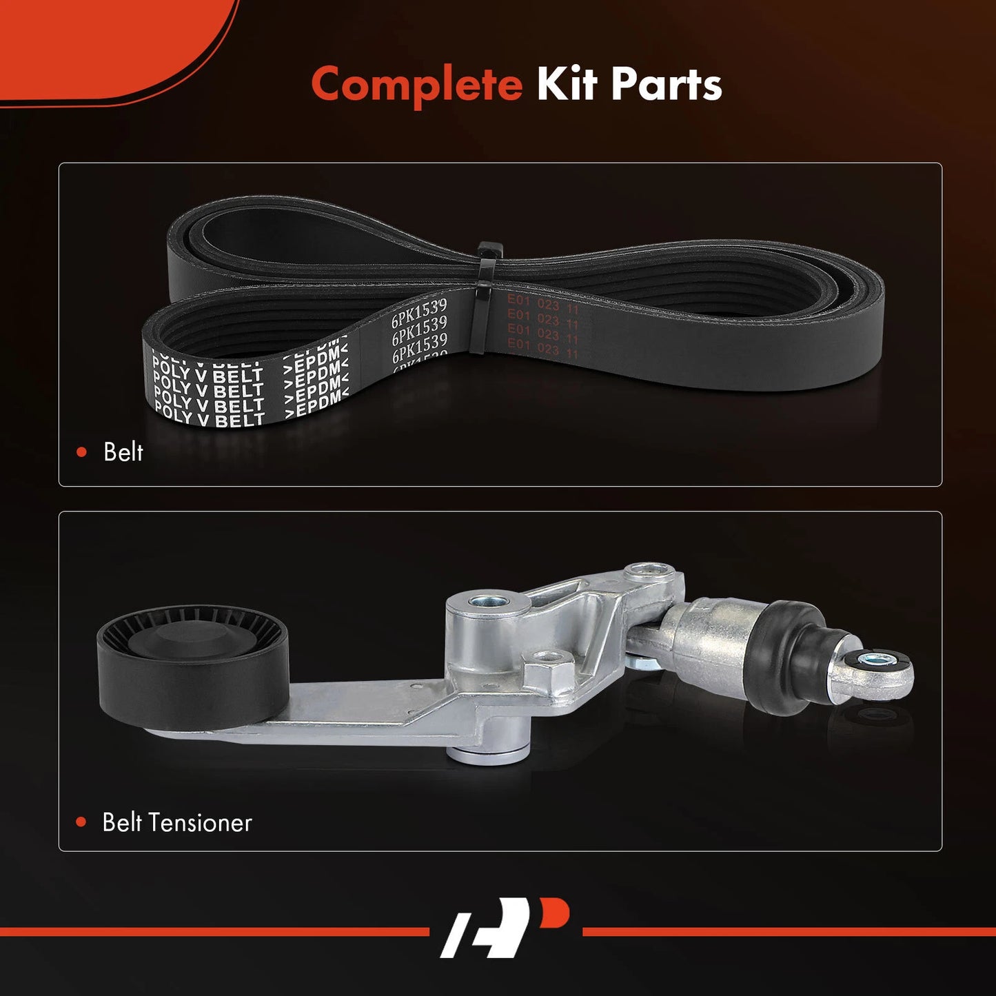 2X Serpentine Belt Drive Component Kit for Toyota Corolla Matrix (2003–2008)